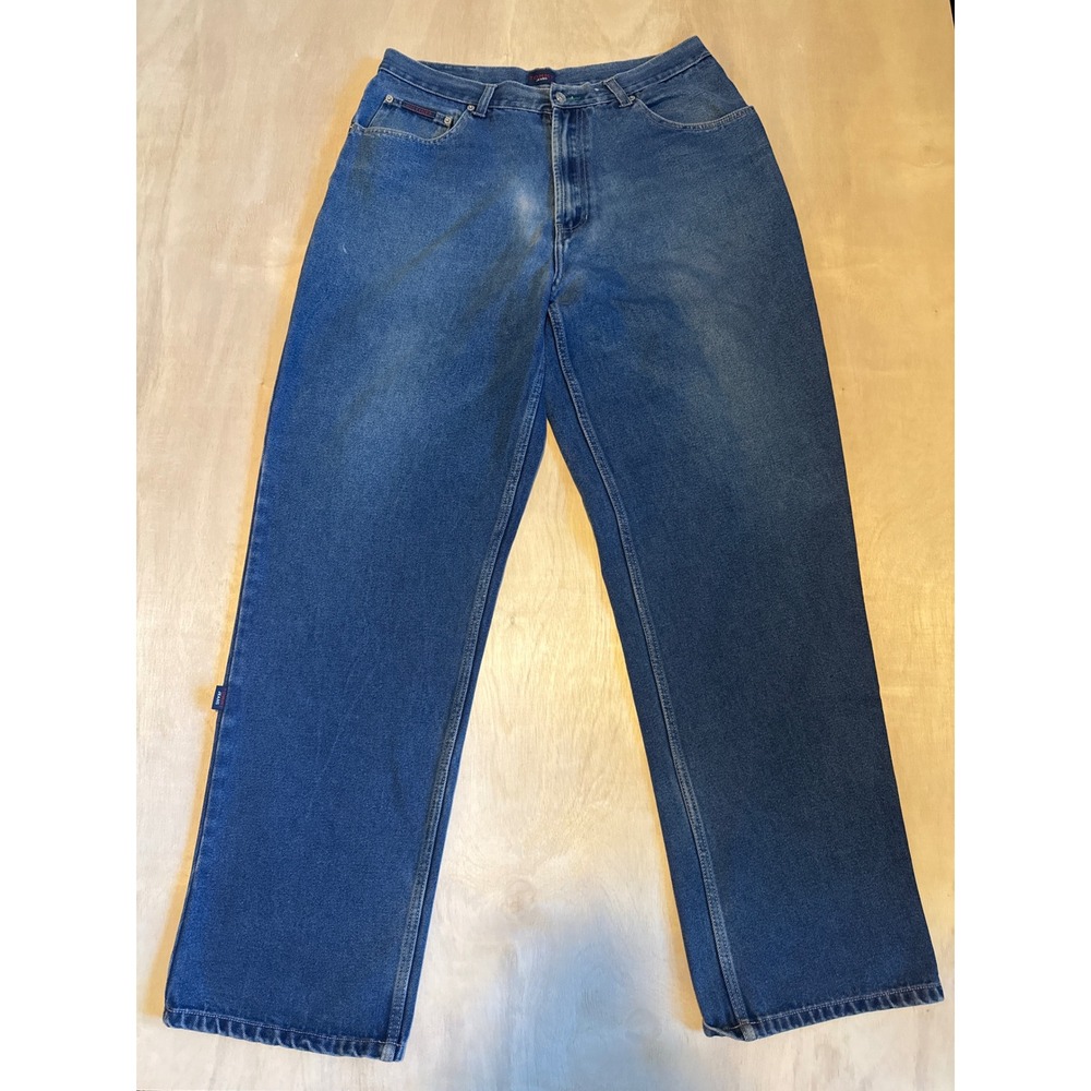 Vintage Tommy Hilfiger Baggy Jeans Mens 36x32 Blue Denim Relaxed Wide Leg 90s